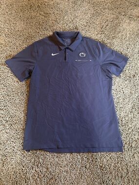 Nike Dri-FIT Penn State Nittany Lions On Field Polo Shirt Navy Blue Mens Size L